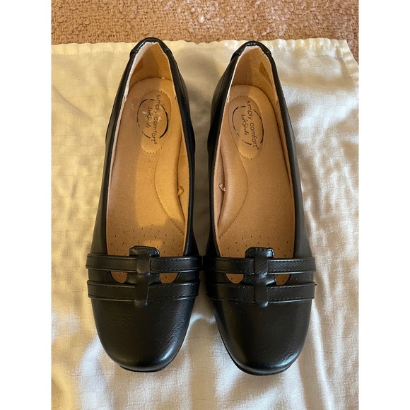 Life Stride Shoes - LifeStride "Simply Comfort" / Velocity Black Memory Foam Slip-on Flats-Size 7.5